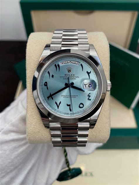 rolex arabic date wheel|Rolex day date platinum 40mm.